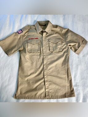 BSA Boy Scouts Uniform Shirt Youth XL Tan Khaki